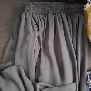 Hunter Green Maxi Skirt- Chiffon